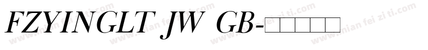 FZYINGLT JW GB字体转换